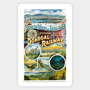 Vintage Travel Poster Ireland The North-West of Ireland Donegal Sticker